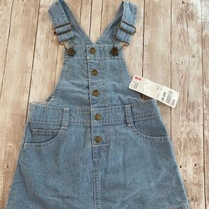 Baby infant denim jumper skirt